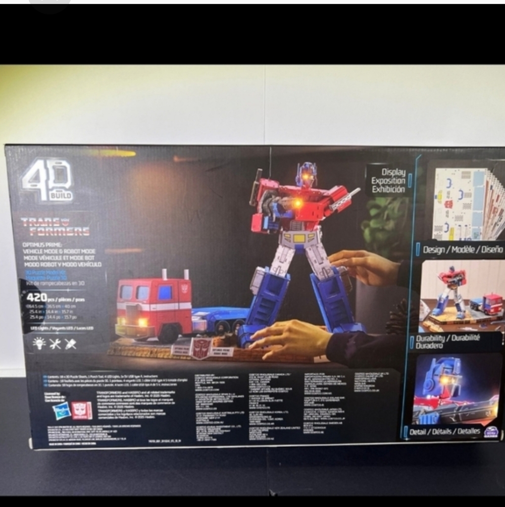 4D Build Transformers Optimus Prime & Truck 3D Model Kit Puzzle w/LED EXCLUSIVE - Picture 5 of 6